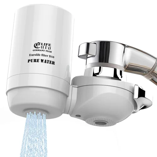 Sistema de filtración de agua de montaje en grifo, purificador de agua sin BPA para fregadero, el filtro reemplaza 400 galones de agua, dura seis