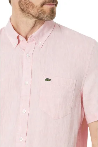 Miniatura 3 de Lacoste Camisa de lino de manga corta para hombre