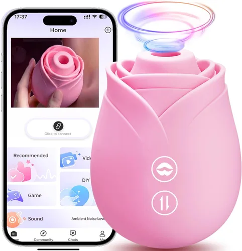 Miniatura 10 de Sex Toys Rose Dildo Vibrador – Juguete de rosa mejorado con 5 modos de succión y vibración para mujeres pezón de clítoris (púrpura)