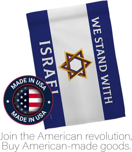 Miniatura 5 de Israel Flag We Stand with Israel American Flags Pack Tapiz Wall Room - Póster al aire libre Bandera de Israelí Campsite Home Banner