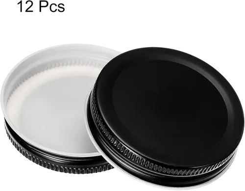 Miniatura 3 de uxcell Tapas para tarros de conserva, 2.76 pulgadas, boca regular, tapas de placa de hojalata a prueba de fugas para conservas de cocina