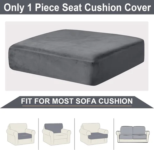 Miniatura 6 de NAISI 1 funda de cojín para sofá, 1 pieza, de terciopelo, elástica, para asiento o respaldo, fundas individuales suaves para sofá seccional