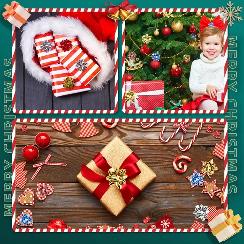 Miniatura 5 de Iceyyyy 200 mini lazos de regalo de Navidad, lazos de regalo de estrella metálica de 1 pulgada de colores mixtos, pequeños lazos adhesivos