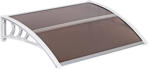 Miniatura 15 de Toldo para puerta de patio, cubierta de policarbonato para puerta delantera al aire libre, protección UV, lluvia, nieve, luz solar, hoja hueca