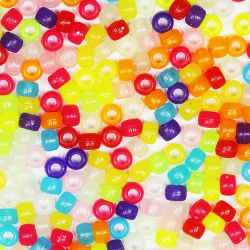Miniatura 28 de 1000 cuentas de pony negras de 0.236 x 0.32 pulgadas para pulseras, trenzas de pelo y manualidades de bricolaje, solo para uso en manualidades