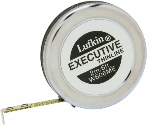 Crescent Lufkin W606ME - Cinta métrica de bolsillo SAE/métrica con revestimiento amarillo de 1/4" x 6.6 ft/6'