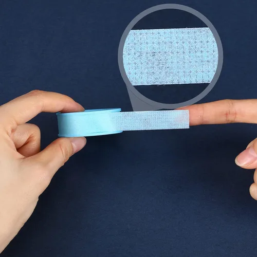 Miniatura 6 de Nuanchu 12 rollos de cinta de pestañas azul a granel, cinta adhesiva reutilizable de silicona para extensiones de pestañas para pieles sensibles