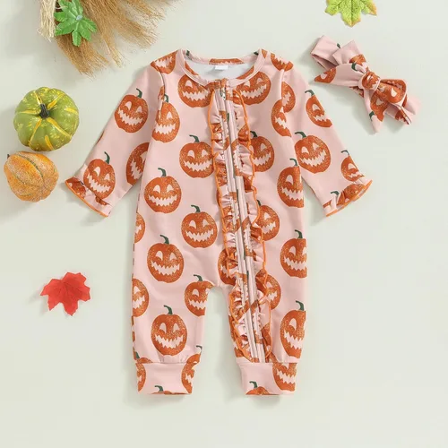 Miniatura 2 de Doisbetthsay Ropa de bebé recién nacida de Halloween, mameluco de manga larga para bebé, traje de Navidad