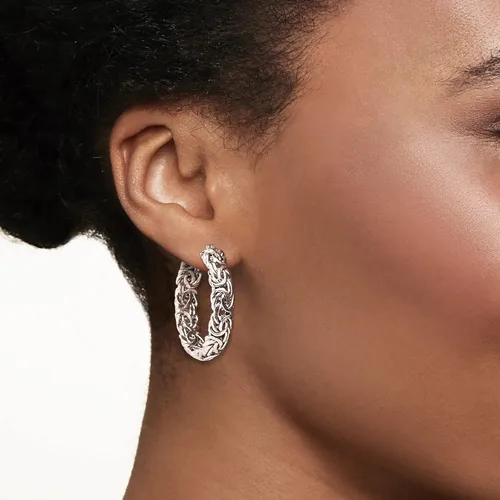 Miniatura 2 de Ross-Simons Pendientes de aro bizantino de plata de ley, Plata de ley, no conocido