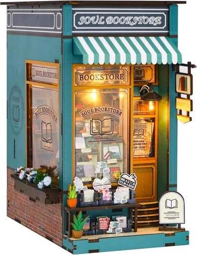 Miniatura 8 de CRIOLPO Kit de invernadero de bricolaje, kits de casa en miniatura para adultos, kit de construcción de modelos de manualidades con muebles