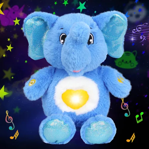 Miniatura 14 de Peluche de panda con proyector de estrellas musicales, luz nocturna ajustable, canta, animales de peluche iluminados, juguetes de peluche