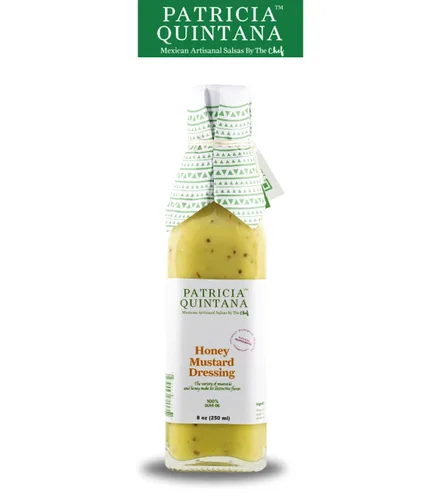 Miniatura 5 de Patricia Quintana Aderezo para ensalada de mostaza y miel con base de aceite de oliva, sabor gourmet premium, 12.34 onzas líquidas
