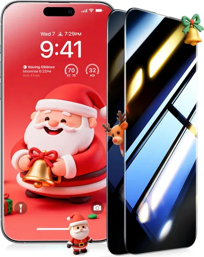 Miniatura 9 de UltraGlass Protector de pantalla de privacidad de vidrio 9H+ para iPhone 15 Pro Max [armadura de privacidad invisible], protector de pantalla S24