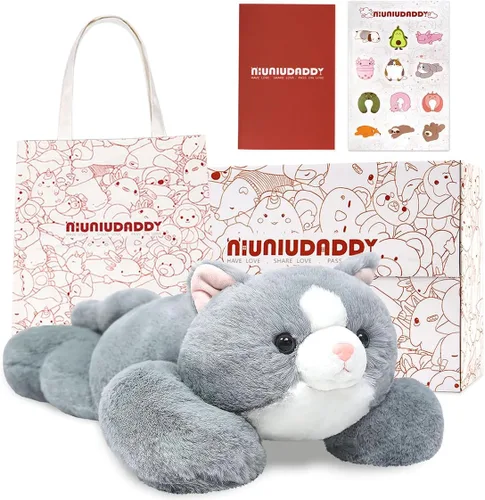 Miniatura 22 de Niuniu Daddy Animales de peluche con peso de ajolote azul de 24 pulgadas 5 libras para niños, adultos, niñas, niños, juguete de peluche gigante