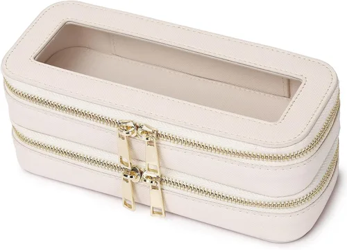 Miniatura 62 de Pinkmik Pequeña bolsa de maquillaje, mini estuche transparente para maquillaje y neceser con cremallera, organizador de bolsos para mujer