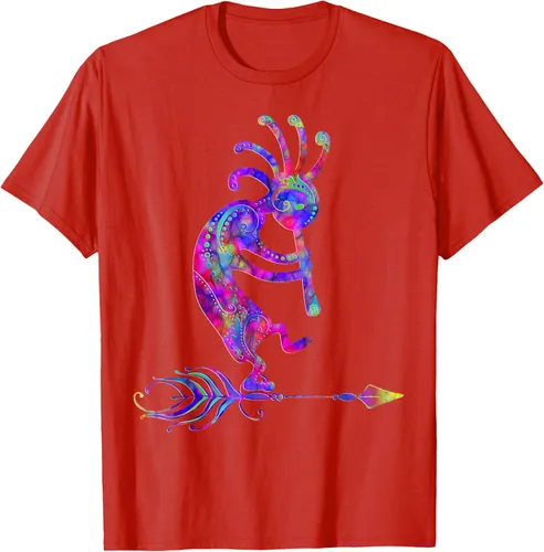 Miniatura 86 de Native American Kokopelli With Feather 2 - Camiseta Fan Fun, Negro, S