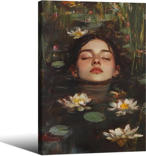 Miniatura 13 de Haitunone Arte de pared de mujer india paquistaní tradicional, póster de pintura floral feminista estilo mogol, impresiones en lienzo para sala