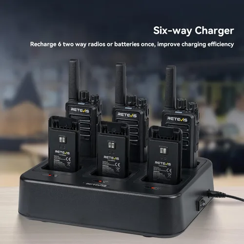 Miniatura 6 de Retevis RT68H Walkie Talkies para adultos de largo alcance, radios portátiles FRS de dos vías recargables, intuitivas, pantalla de potencia