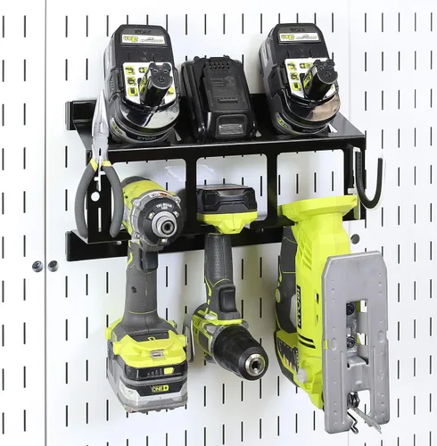 Miniatura 3 de Wall Control Soporte de taladro Estante de almacenamiento de herramientas eléctricas - Taladro de impacto compacto Batería Herramienta Eléctrica