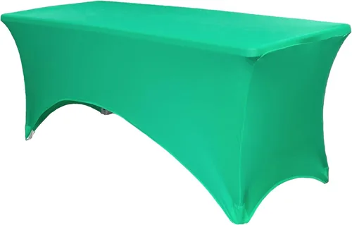 Miniatura 10 de YOUR CHAIR COVERS Mantel rectangular de elastano ajustable de 5 pies, color blanco, para decoración de bodas, eventos, patio, cubierta elástica
