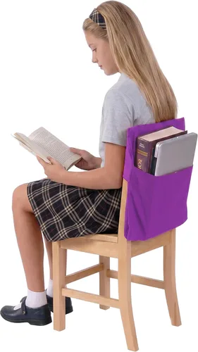 Miniatura 9 de Seat Sack Bolsillo de Almacenamiento Grande para Silla de 17", Azul - Perfecto Organizador de Bolsillo Sobre la Silla para Sillas y Escritorios