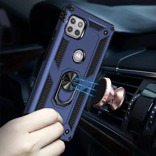 Miniatura 7 de Funda para teléfono Motorola One 5G Ace, Moto One 5G Ace con protector de pantalla HD, [grado militar de 16 pies probada en caídas], anillo Motorola