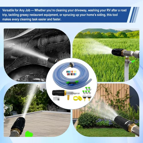 Miniatura 5 de Boquilla ajustable de largo alcance para lavadora a presión, kit de boquilla de pulverización de inyección aguas abajo 2-2.5 GPM, inyector químico