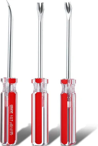 3 paquetes de extractor de clavos Mudder, punta en U de 3 mm, destornillador para quitar remaches, grapas y clavos, herramienta para quitar grapas