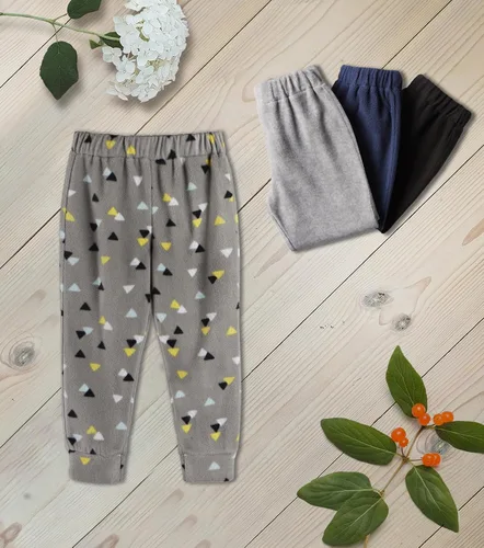 Miniatura 5 de GLASH Kids Pantalones deportivos para niños y niñas, 4 piezas, pantalones casuales de microforro polar con calefacción