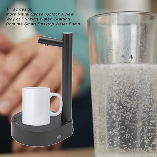 Miniatura 2 de Cryfokt Dispensador de agua, dispensador de jarra de agua eléctrica de carga de 1800 mAh, dispensador de botella de agua eléctrica de 6 engranajes