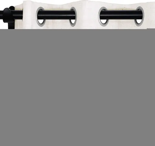 Miniatura 77 de Fcosie Cortinas opacas de lino 100 % opacas de 50 pulgadas de ancho x 63 pulgadas de largo, paneles de cortina con ojales para sala de estar