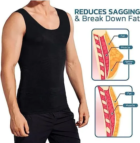 Miniatura 4 de Chaleco Termico Reductor para Hombre, Chaleco Termico Compression Tank Top Hombres, Chaleco de compresión para hombre