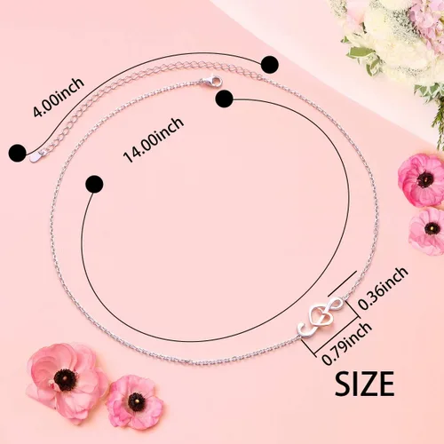 Miniatura 6 de (Dije para collar de nota musical) De plata de ley 925 para mujeres y niñas, 18.0 in