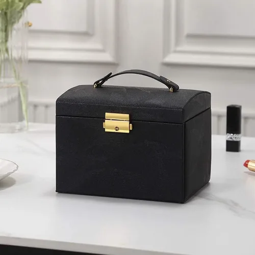 Miniatura 6 de VitaFeli Organizador de joyas de 3 capas Joyero 2 cajones menos espacio más capacidad con diferentes compartimentos de almacenamiento