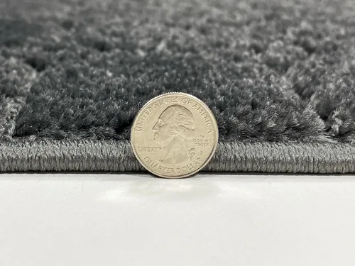 Miniatura 8 de Alfombra antideslizante de tamaño especial para pasillos largos y estrechos, evita suelos fríos resbaladizos, gris antracita artístico, tamaño de 25