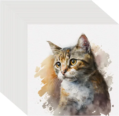 Miniatura 15 de 100 PIEZAS 4x6 Papel de Acuarela a Granel, 140 lb/300 g Papel Grueso Prensado en Frío para Niños y Adultos, Papel de Arte Blanco para Dibujo