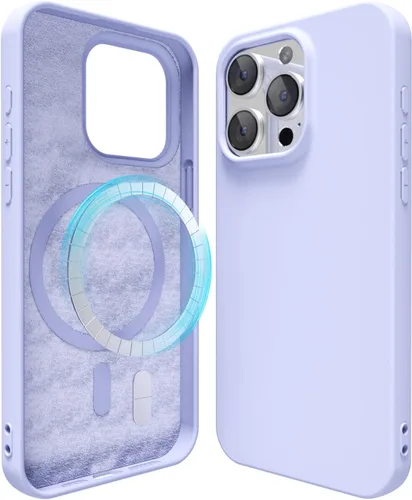 Miniatura 15 de oakxco Funda de silicona para iPhone 12 Pro Max, magnética, compatible con carga inalámbrica Magsafe, cubierta protectora de goma suave y delgada