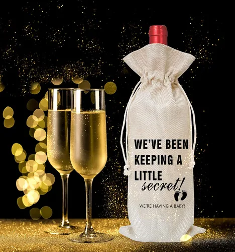 Miniatura 3 de Bolsa de vino de regalo de anuncio de embarazo (1 pieza), regalos para mejores amigos, colegas, padres, madres, tíos, tías, abuelos, abuelas