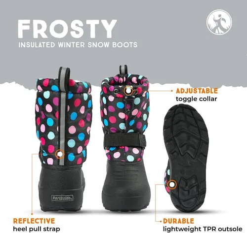 Miniatura 6 de Northside - Botas de nieve con aislamiento para niños pequeños y niños grandes
