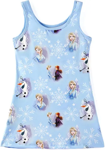 Miniatura 15 de Disney Stitch Princess Frozen Elsa Minnie Mouse - Vestido sin mangas para niñas, vestido acampanado para verano, playa, 2-9 años