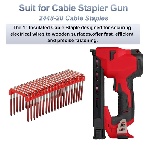 Miniatura 7 de Grapa de cable aislado de 1 pulgada MNM1-600 para pistola grapadora de 12 cables (2448-20) - para superficies de madera