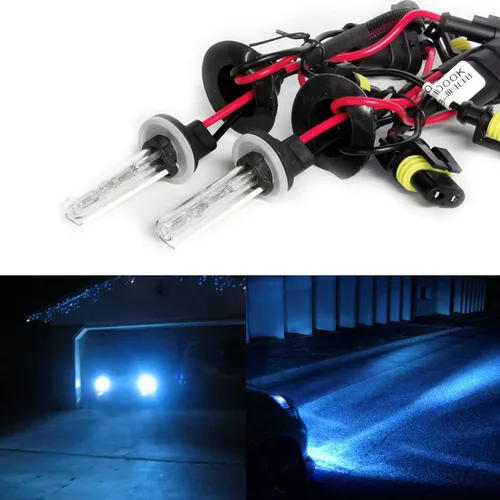 Miniatura 19 de Bombillas HID de xenón H1 AC de 35 W superbrillantes, lámpara de repuesto para faros delanteros, 10000 K, azul profundo, paquete de 2