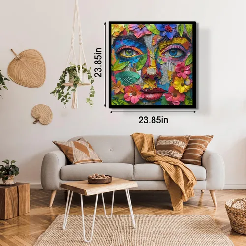 Miniatura 3 de Rompecabezas de ojos de flores para adultos de 1000 piezas, rompecabezas de arte abstracto colorido desafiante, rompecabezas degradados difíciles