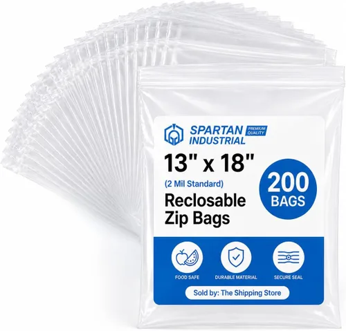 Miniatura 11 de Spartan Industrial - Bolsas de plástico de polietileno transparente recerrable de 6" x 9" (200 unidades) de un cuarto de galón con cremallera