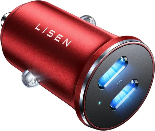 Miniatura 11 de LISEN Cargador de coche USB C de 90 W para iPhone 17, cargador de automóvil de 40 W, carga rápida, 2 puertos PD 45 W y cargador USB QC 3.0