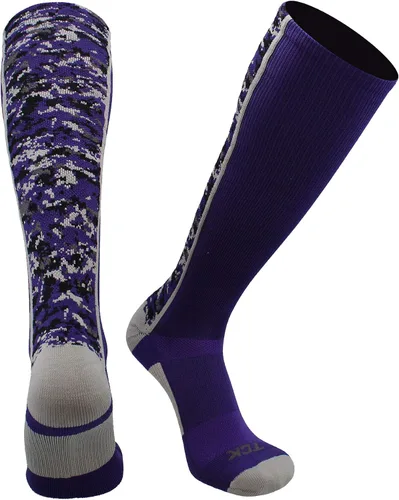 Miniatura 29 de TCK Calcetines de béisbol para jóvenes, niños u hombres, con diseño de camuflaje digital y longitud hasta por encima de la pantorrilla