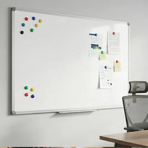 Miniatura 7 de Pizarra blanca magnética de borrado en seco de 40 x 28 pulgadas, tablero de escritura montado en la pared tamaño mediano para oficina en casa