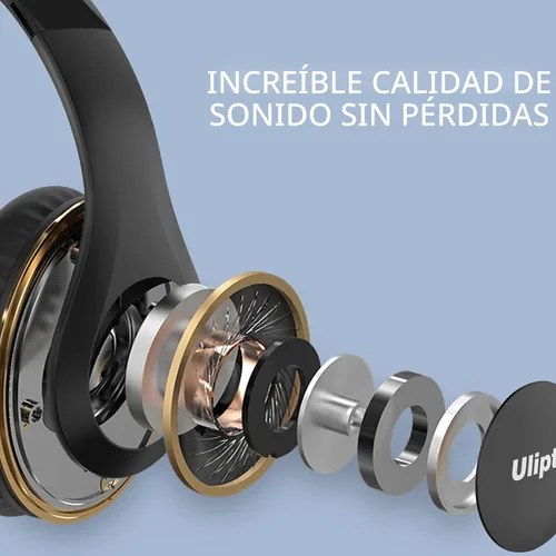 Miniatura 7 de Uliptz Auriculares Bluetooth inalámbricos, tiempo de reproducción de 65 horas, 6 modos de sonido EQ, auriculares estéreo de alta fidelidad sobre