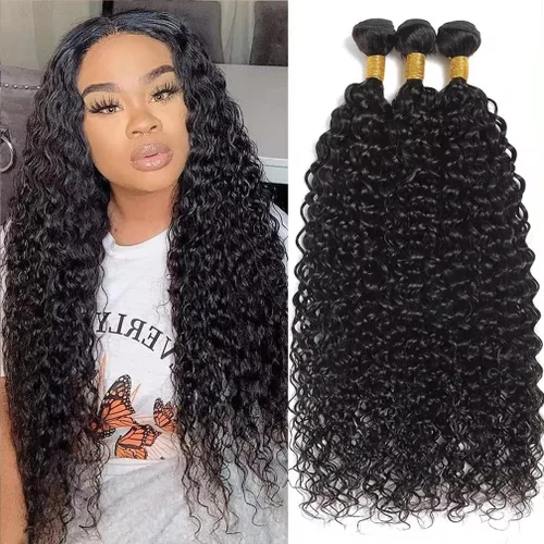 Miniatura 16 de Borchan Water Wave 3 Paquetes Cabello Humano Húmedo y Ondulado Cabello Humano 3 Paquetes para Mujeres Negras 16 18 20 Pulgadas Paquetes Brasileños