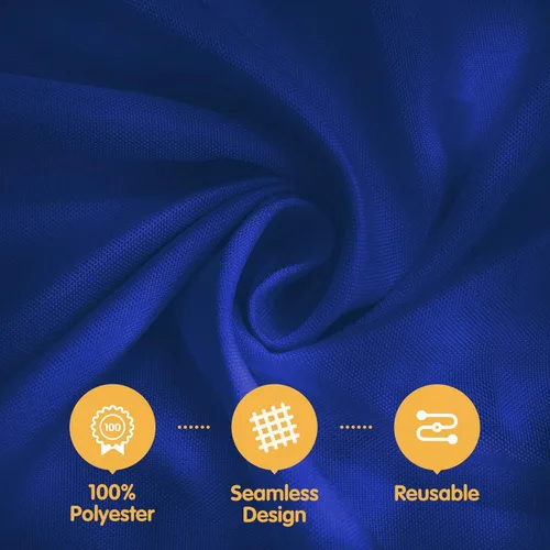 Miniatura 2 de BRILLMAX 6 Pack de Manteles Azul Marino para Mesas Rectangulares de 8 Pies 90 x 156 Pulgadas - 8 pies Mantel Rectangular a Granel de Lino